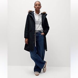 Madewell Belmont Parka Fur Lining Oversized